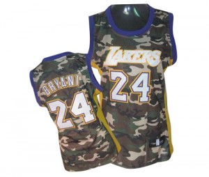 Los Angeles Lakers #24 Adidas Stealth Collection Camo Authentic Maillot d'équipe de NBA sortie magasin - Kobe Bryant pour Femme