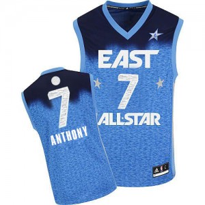 New York Knicks #7 Adidas 2012 All Star Bleu Authentic Maillot d'équipe de NBA la meilleure qualité - Carmelo Anthony pour Homme