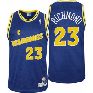 Maillot NBA Authentic Mitch Richmond #23 Golden State Warriors Throwback Bleu - Homme