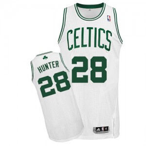 Maillot NBA Boston Celtics #28 R.J. Hunter Blanc Adidas Authentic Home - Homme