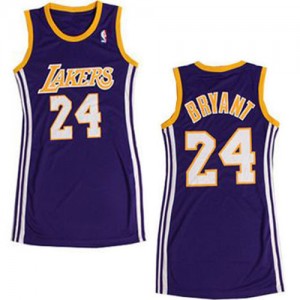 Maillot Authentic Los Angeles Lakers NBA Dress Violet - #24 Kobe Bryant - Femme