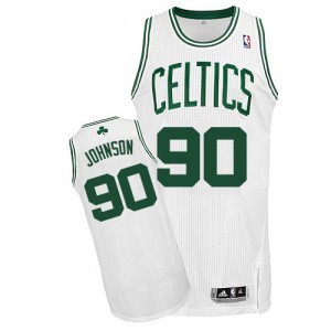 Boston Celtics Amir Johnson #90 Home Authentic Maillot d'équipe de NBA - Blanc pour Homme