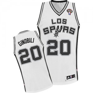 Maillot NBA Blanc Manu Ginobili #20 San Antonio Spurs Latin Nights Authentic Homme Adidas