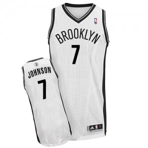 Maillot Adidas Blanc Home Authentic Brooklyn Nets - Joe Johnson #7 - Homme