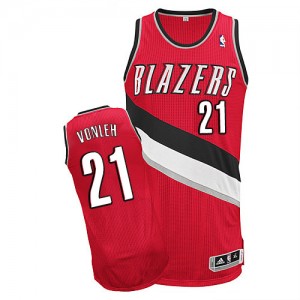 Maillot NBA Authentic Noah Vonleh #21 Portland Trail Blazers Alternate Rouge - Homme