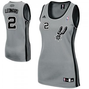 San Antonio Spurs #2 Adidas Alternate Gris argenté Swingman Maillot d'équipe de NBA à vendre - Kawhi Leonard pour Femme