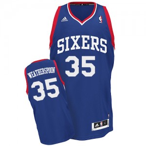 Maillot NBA Bleu royal Clarence Weatherspoon #35 Philadelphia 76ers Alternate Swingman Homme Adidas