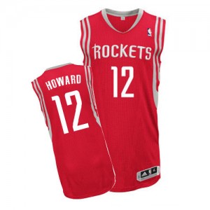 Maillot NBA Houston Rockets #12 Dwight Howard Rouge Adidas Authentic Road - Homme