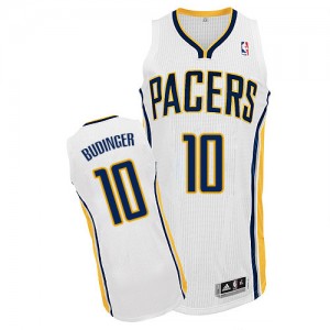 Maillot NBA Authentic Chase Budinger #10 Indiana Pacers Home Blanc - Homme