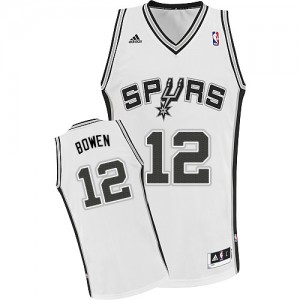 San Antonio Spurs Bruce Bowen #12 Home Swingman Maillot d'équipe de NBA - Blanc pour Homme