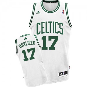 Boston Celtics John Havlicek #17 Home Swingman Maillot d'équipe de NBA - Blanc pour Homme