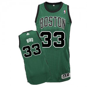Maillot NBA Authentic Larry Bird #33 Boston Celtics Alternate Vert (No. noir) - Homme
