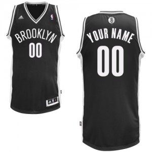Brooklyn Nets Personnalisé Adidas Road Noir Maillot d'équipe de NBA pour pas cher - Swingman pour Homme