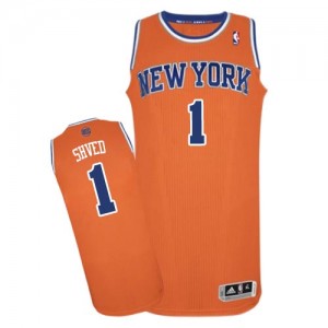 Maillot Authentic New York Knicks NBA Alternate Orange - #1 Alexey Shved - Homme