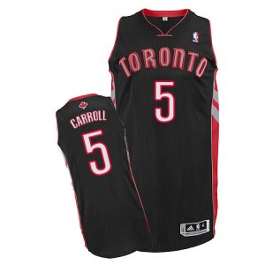 Maillot NBA Noir DeMarre Carroll #5 Toronto Raptors Alternate Authentic Homme Adidas