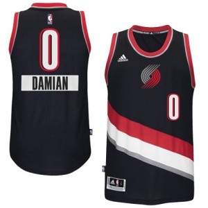 Portland Trail Blazers Damian Lillard #0 2014-15 Christmas Day Swingman Maillot d'équipe de NBA - Noir pour Homme