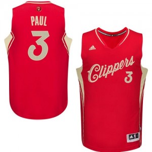 Maillot NBA Rouge Chris Paul #3 Los Angeles Clippers 2015-16 Christmas Day Swingman Homme Adidas