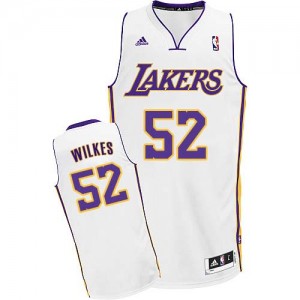 Maillot NBA Blanc Jamaal Wilkes #52 Los Angeles Lakers Alternate Swingman Homme Adidas