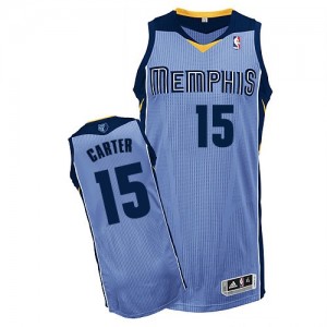 Maillot NBA Bleu clair Vince Carter #15 Memphis Grizzlies Alternate Authentic Homme Adidas