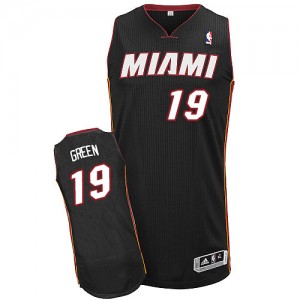 Maillot Adidas Noir Road Authentic Miami Heat - Gerald Green #19 - Enfants