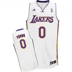 Maillot Adidas Blanc Alternate Swingman Los Angeles Lakers - Nick Young #0 - Homme