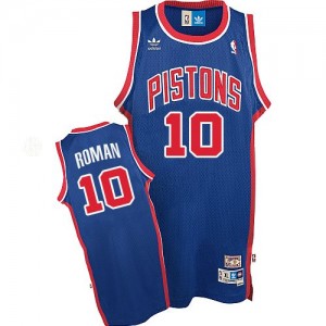 Maillot NBA Detroit Pistons #10 Dennis Rodman Bleu Adidas Swingman Throwback - Homme