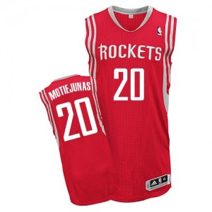 Maillot Authentic Houston Rockets NBA Road Rouge - #20 Donatas Motiejunas - Homme