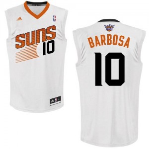 Maillot NBA Blanc Leandro Barbosa #10 Phoenix Suns Home Swingman Homme Adidas