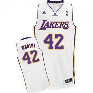 Maillot NBA Swingman James Worthy #42 Los Angeles Lakers Alternate Blanc - Homme
