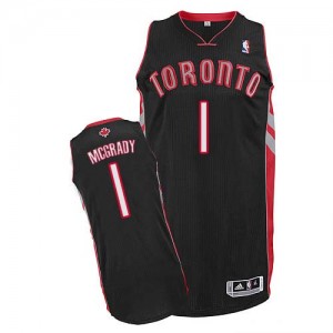 Maillot Authentic Toronto Raptors NBA Alternate Noir - #1 Tracy Mcgrady - Homme