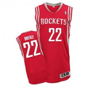 Maillot NBA Rouge Clyde Drexler #22 Houston Rockets Road Authentic Homme Adidas