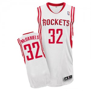 Maillot NBA Houston Rockets #32 KJ McDaniels Blanc Adidas Authentic Home - Homme