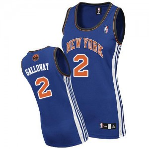 New York Knicks Langston Galloway #2 Road Authentic Maillot d'équipe de NBA - Bleu royal pour Femme