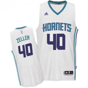 Maillot NBA Blanc Cody Zeller #40 Charlotte Hornets Home Swingman Homme Adidas