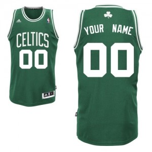 Maillot Adidas Vert (No Blanc) Road Boston Celtics - Swingman Personnalisé - Enfants