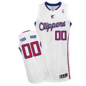 Maillot NBA Authentic Personnalisé Los Angeles Clippers Home Blanc - Homme