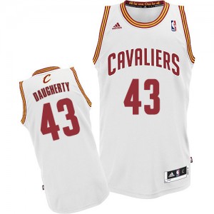 Cleveland Cavaliers #43 Adidas Home Blanc Swingman Maillot d'équipe de NBA Promotions - Brad Daugherty pour Homme