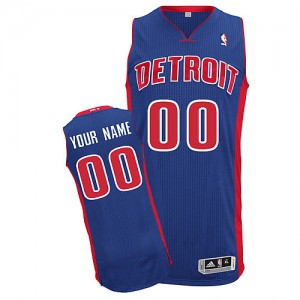 Detroit Pistons Authentic Personnalisé Road Maillot d'équipe de NBA - Bleu royal pour Homme