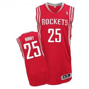 Houston Rockets #25 Adidas Road Rouge Authentic Maillot d'équipe de NBA sortie magasin - Robert Horry pour Homme