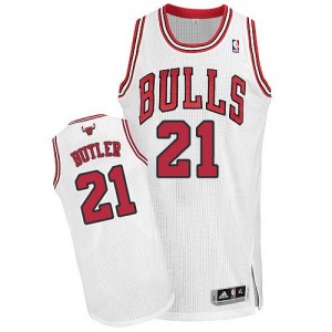 Maillot NBA Chicago Bulls #21 Jimmy Butler Blanc Adidas Authentic Home - Enfants