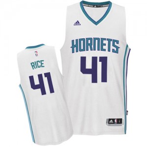 Maillot Adidas Blanc Home Authentic Charlotte Hornets - Glen Rice #41 - Homme