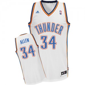 Maillot Adidas Blanc Home Swingman Oklahoma City Thunder - Ray Allen #34 - Homme