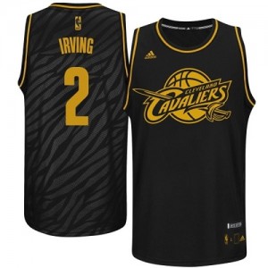 Maillot Adidas Noir Precious Metals Fashion Authentic Cleveland Cavaliers - Kyrie Irving #2 - Homme