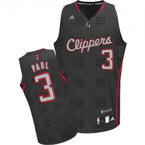 Los Angeles Clippers Chris Paul #3 Rhythm Fashion Swingman Maillot d'équipe de NBA - Noir pour Homme
