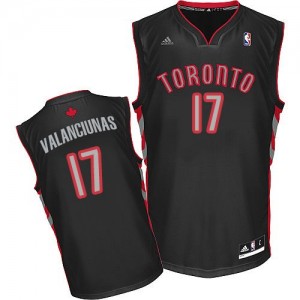 Maillot NBA Noir Jonas Valanciunas #17 Toronto Raptors Alternate Swingman Homme Adidas