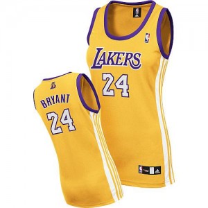 Maillot Authentic Los Angeles Lakers NBA Home Or - #24 Kobe Bryant - Femme