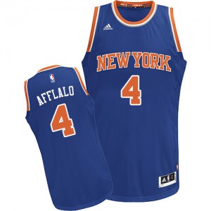 Maillot NBA Bleu royal Arron Afflalo #4 New York Knicks Road Swingman Homme Adidas