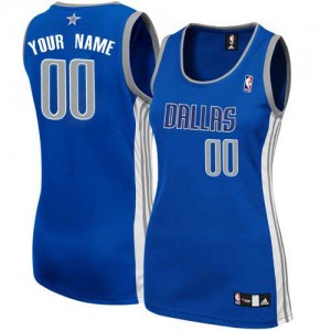 Maillot NBA Bleu marin Authentic Personnalisé Dallas Mavericks Alternate Femme Adidas