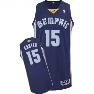 Maillot NBA Bleu marin Vince Carter #15 Memphis Grizzlies Road Authentic Homme Adidas