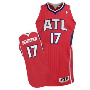 Maillot Adidas Rouge Alternate Authentic Atlanta Hawks - Dennis Schroder #17 - Homme